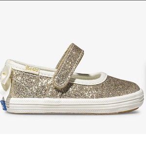 Keds Kate Spade Sloane Mary Jane Silver Baby/Toddler